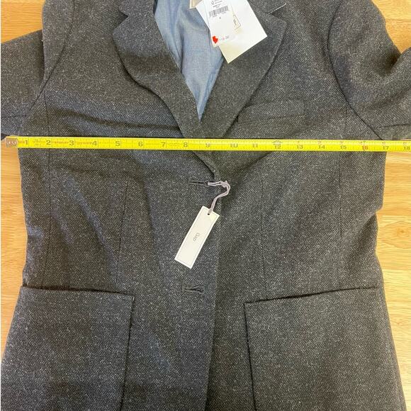 GAP Academy Blazer Wool Blend Black Stone Charcoal Gray 2-Button NWT - Picture 8 of 10
